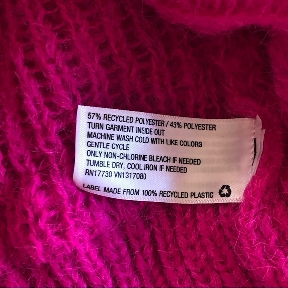 A New Day Barbiecore Fair Isle Crew Neck Fuzzy Pullover Sweater Knit Plus Sz 2XL - Picture 8 of 12